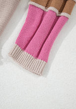 Load image into Gallery viewer, Color Block Round Neck Long Sleeve Sweater