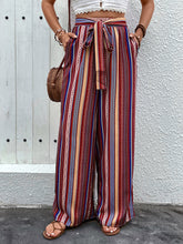 Load image into Gallery viewer, Tied Geometric Wide Leg Pants