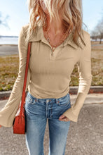 Load image into Gallery viewer, Collared Neck Long Sleeve Top