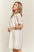 Load image into Gallery viewer, ADORA Ruffled Eyelet Round Neck Dress