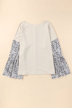 Load image into Gallery viewer, Plus Size Leopard Round Neck Long Sleeve Top