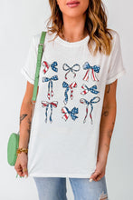 Load image into Gallery viewer, Bow Round Neck Short Sleeve T-Shirt