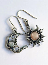 Load image into Gallery viewer, Alloy Moon & Sun Dangle Earrings