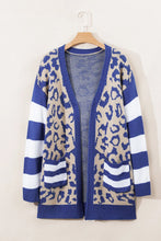 Load image into Gallery viewer, Leopard Open Front Long Sleeve Cardigan