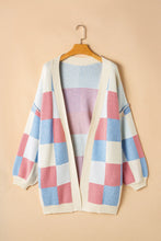 Load image into Gallery viewer, Color Block Open Front Long Sleeve Cardigan