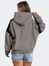 Load image into Gallery viewer, Contrast Dropped Shoulder Long Sleeve Hoodie