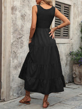 Load image into Gallery viewer, Smocked Scoop Neck Sleeveless Tank Dress