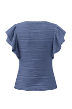 Load image into Gallery viewer, Textured Round Neck Cap Sleeve Top