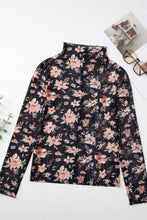 Load image into Gallery viewer, Floral Mock Neck Long Sleeve Blouse