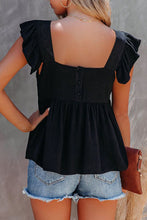 Load image into Gallery viewer, Full Size Ruffled Square Neck Cap Sleeve Blouse