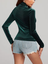 Load image into Gallery viewer, Solid Color Turtleneck Long Sleeve Top