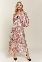 Load image into Gallery viewer, ADORA Printed V-Neck Batwing Sleeve Dress