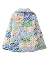 Load image into Gallery viewer, Printed Patchwork Open Front Cardigan with Pockets