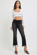 Load image into Gallery viewer, RISEN Full Size Raw Hem Cropped Flare Jeans Plus Size