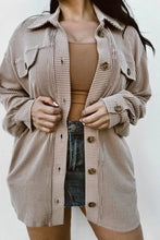 Load image into Gallery viewer, Plus Size Button Up Long Sleeve Jacket