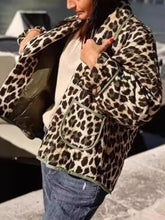 Load image into Gallery viewer, Leopard Open Front Long Sleeve Outerwear