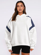 Load image into Gallery viewer, Contrast Dropped Shoulder Long Sleeve Hoodie