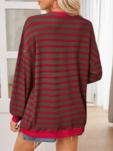 Load image into Gallery viewer, Lovelet Striped Contrast Long Sleeve Sweatshirt