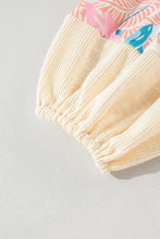 Load image into Gallery viewer, Printed Round Neck Balloon Sleeve Sweatshirt