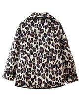 Load image into Gallery viewer, Leopard Open Front Long Sleeve Outerwear