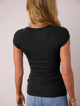 Load image into Gallery viewer, Scoop Neck Cap Sleeve T-Shirt