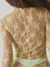 Load image into Gallery viewer, Lace Mock Neck Long Sleeve Blouse