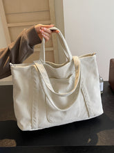 Load image into Gallery viewer, Corduroy Solid Large Tote Bag