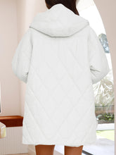 Load image into Gallery viewer, Slit Snap Down Long Sleeve Hooded Jacket