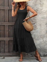 Load image into Gallery viewer, Smocked Scoop Neck Sleeveless Tank Dress