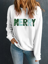 Load image into Gallery viewer, MERRY CHRISTMAS Contrast Long Sleeve Sweatshirt