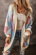 Load image into Gallery viewer, Color Block Open Front Long Sleeve Cardigan