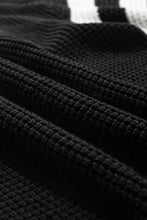 Load image into Gallery viewer, Striped & Checkered Turtleneck Dropped Shoulder Sweater