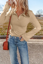 Load image into Gallery viewer, Collared Neck Long Sleeve Top