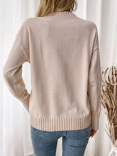 Load image into Gallery viewer, Perfee Flower Round Neck Long Sleeve Sweater