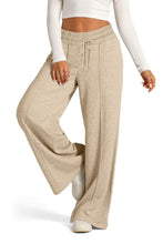 Load image into Gallery viewer, Drawstring Elastic Waist Wide Leg Pants