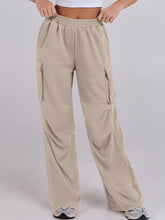 Load image into Gallery viewer, Elastic Waist Wide Leg Pants with Pockets