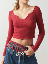 Load image into Gallery viewer, Notched Long Sleeve T-Shirt