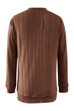 Load image into Gallery viewer, Full Size Textured Open Front Long Sleeve Cardigan