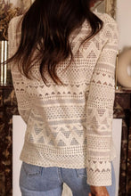 Load image into Gallery viewer, Lace Round Neck Long Sleeve Blouse