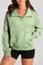 Load image into Gallery viewer, Half Zip Long Sleeve Sweatshirt