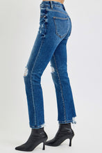 Load image into Gallery viewer, RISEN Full Size High Rise Distressed Crop Straight Jeans
