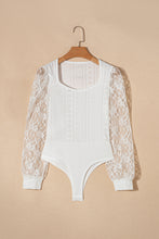 Load image into Gallery viewer, Eyelet Lace Long Sleeve Bodysuit