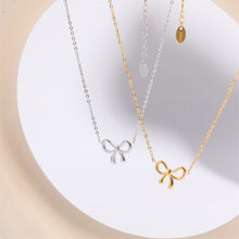 Load image into Gallery viewer, Titanium Steel Bow Pendant Necklace