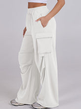 Load image into Gallery viewer, Elastic Waist Wide Leg Pants with Pockets
