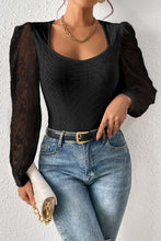Load image into Gallery viewer, Eyelet Lace Long Sleeve Bodysuit