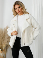 Load image into Gallery viewer, Pocketed Sherpa Zip Up Long Sleeve Jacket