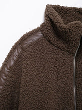 Load image into Gallery viewer, Zip Up Turtleneck Long Sleeve Plush Jacket