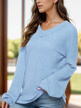 Load image into Gallery viewer, Dropped Shoulder Long Sleeve Knit Top