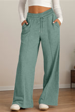 Load image into Gallery viewer, Drawstring Elastic Waist Wide Leg Pants