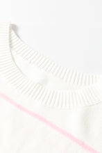Load image into Gallery viewer, Striped Half Sleeve Drop Shoulder Sweater
